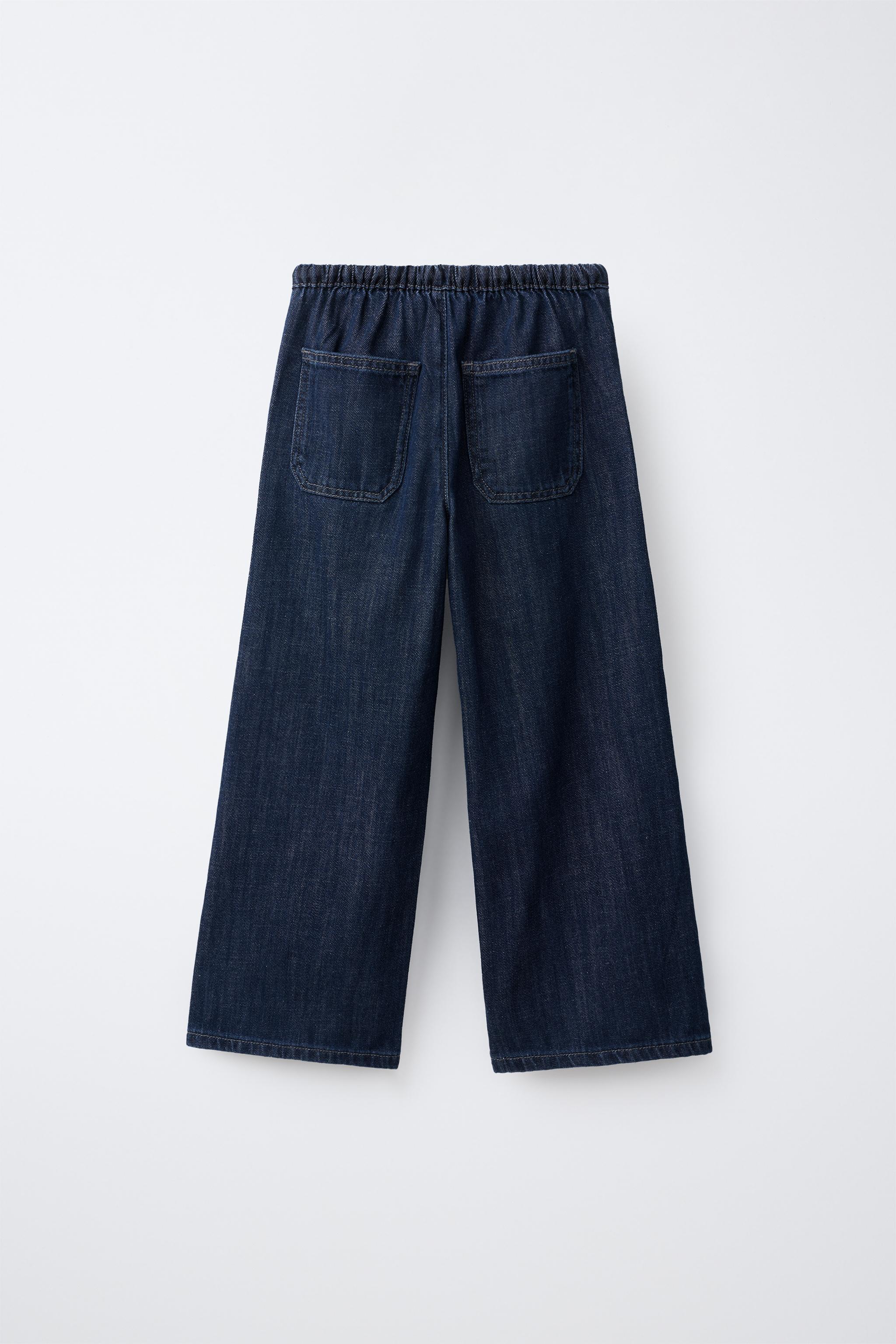 FLOWY WIDE-LEG JEANS